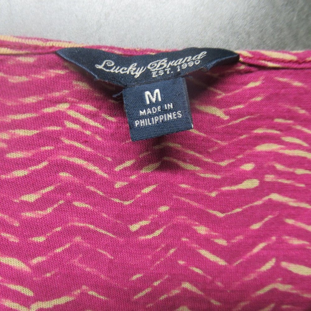 Lucky Brand Pink Tee Sz M - Picture 4 of 4